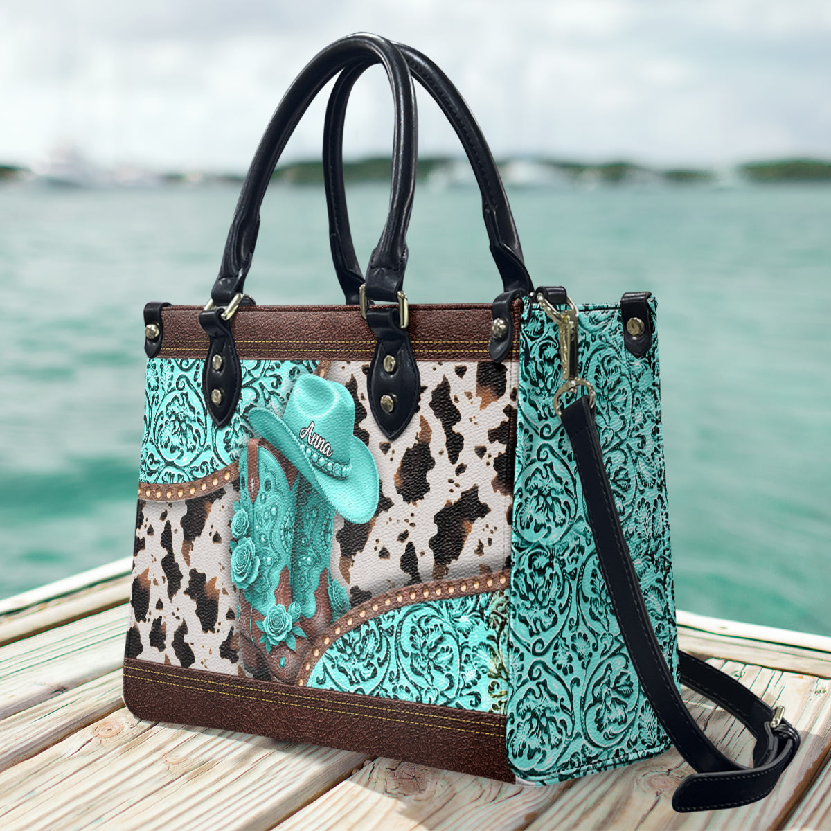 Western Cowgirl Boots - Personalized Cowgirl Leather Handbag