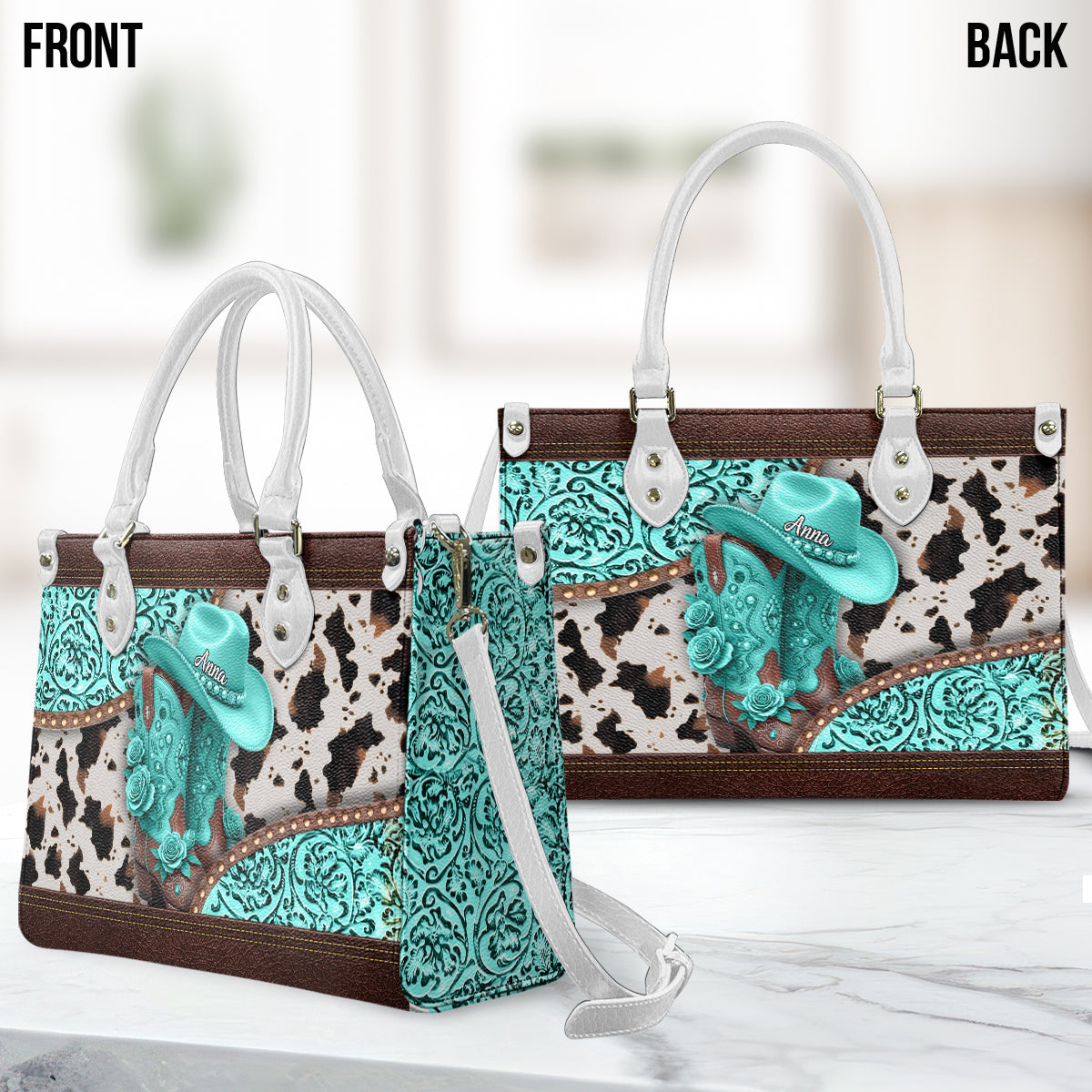 Western Cowgirl Boots - Personalized Cowgirl Leather Handbag