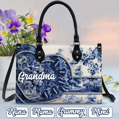 Grandma Nana Gigi - Personalized Grandma Leather Handbag