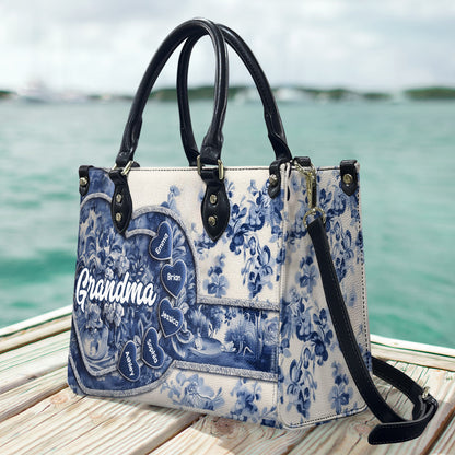 Grandma Nana Gigi - Personalized Grandma Leather Handbag