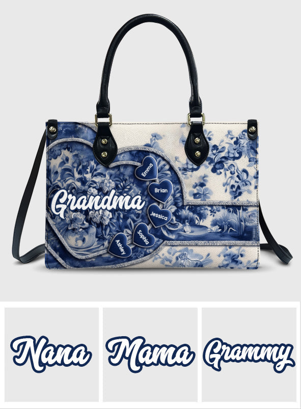 Grandma Nana Gigi - Personalized Grandma Leather Handbag