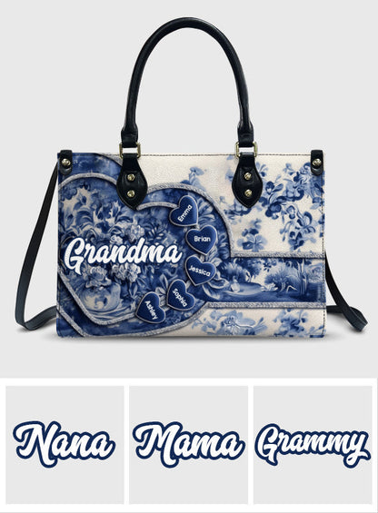 Grandma Nana Gigi - Personalized Grandma Leather Handbag