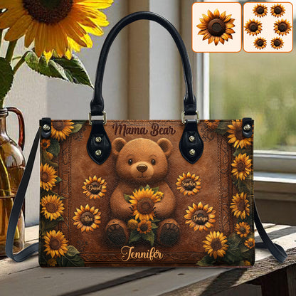 Mama Bear - Personalized Mother Leather Handbag