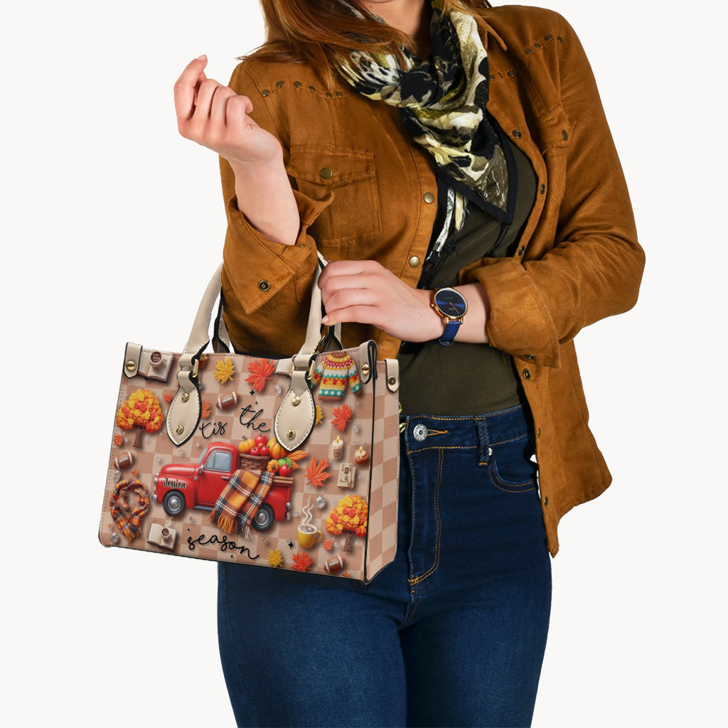 Tis The Season - Personalized Autumn Leather Handbag
