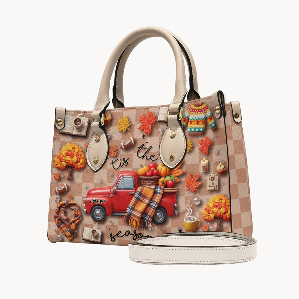 Tis The Season - Personalized Autumn Leather Handbag
