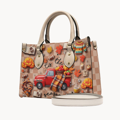 Tis The Season - Personalized Autumn Leather Handbag