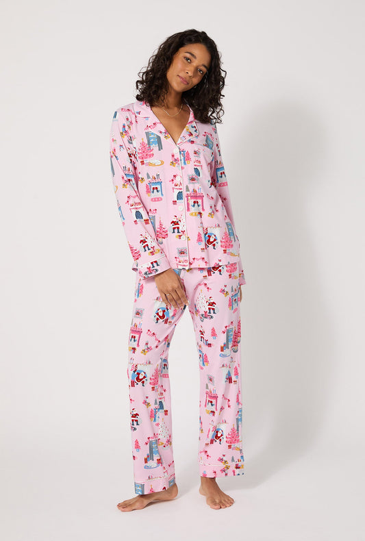 Must Be Santa Long Sleeve Classic Stretch Jersey Pj Set