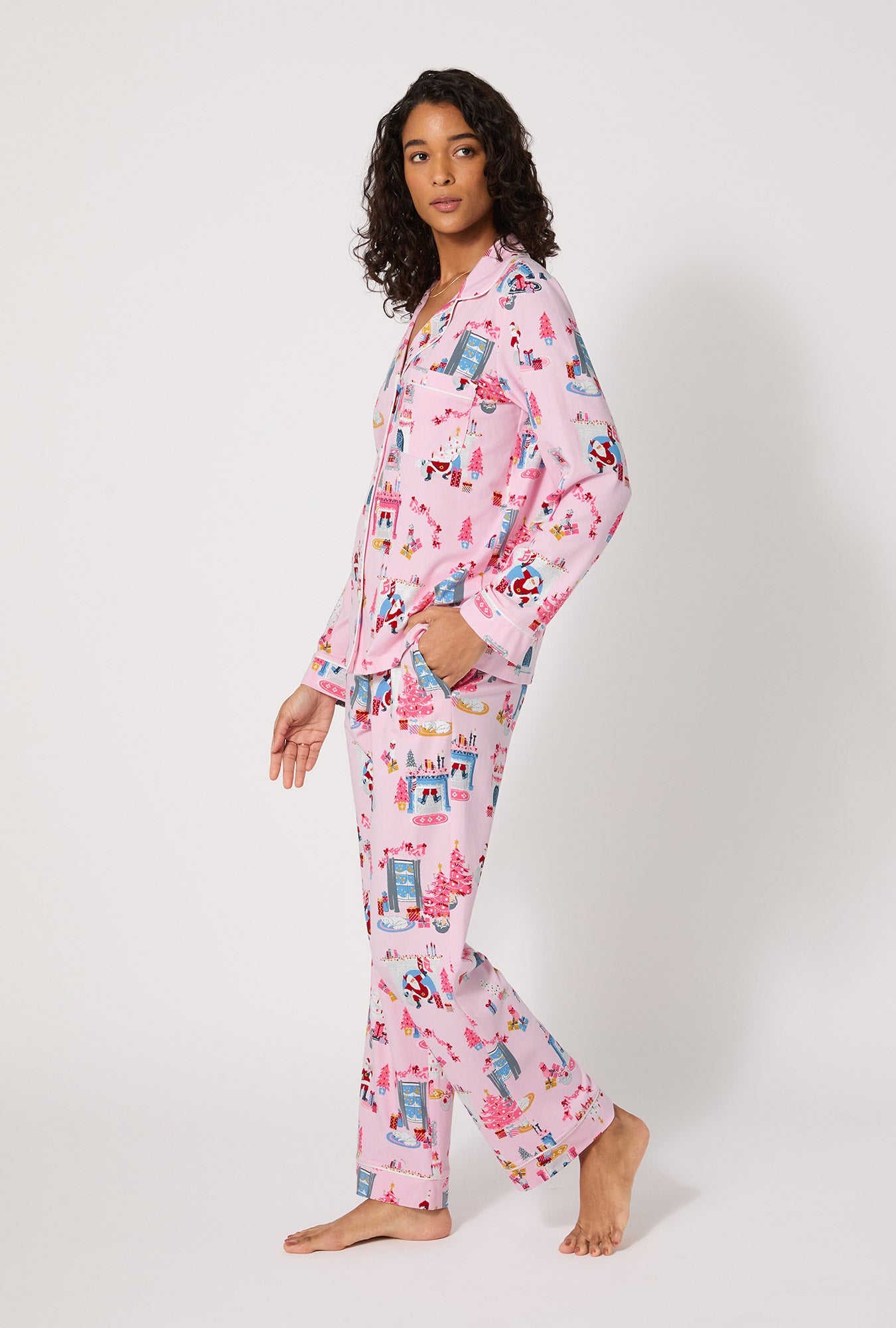 Must Be Santa Long Sleeve Classic Stretch Jersey Pj Set