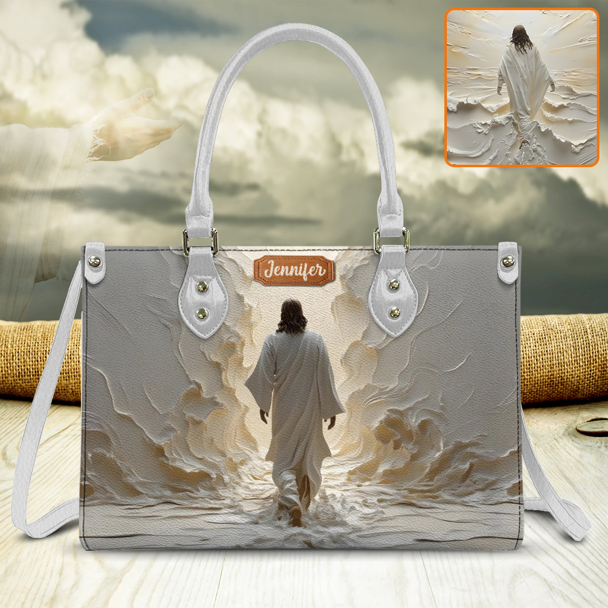 Walk With God - Personalized Christian Leather Handbag