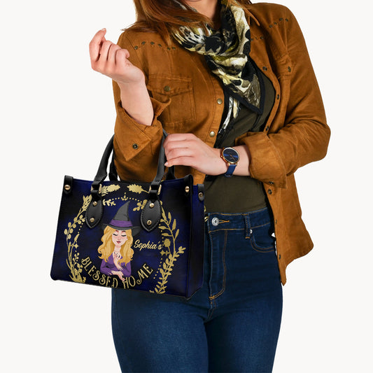 Blessed Home - Personalized Witch Leather Handbag