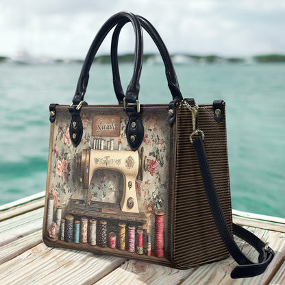 Vintage Sewing Room - Personalized Sewing Leather Handbag