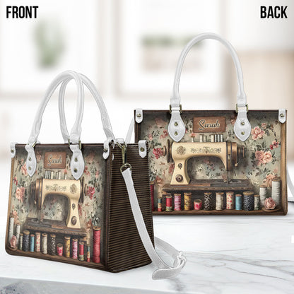 Vintage Sewing Room - Personalized Sewing Leather Handbag