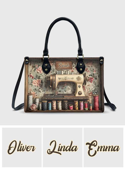 Vintage Sewing Room - Personalized Sewing Leather Handbag