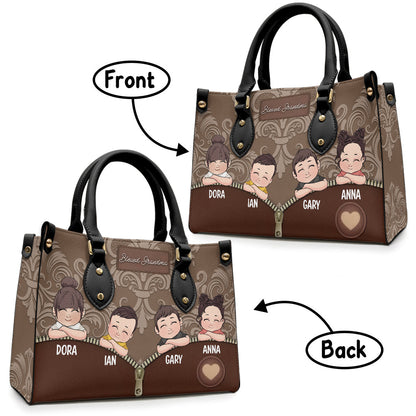 Blessed Grandma - Personalized Grandma Leather Handbag