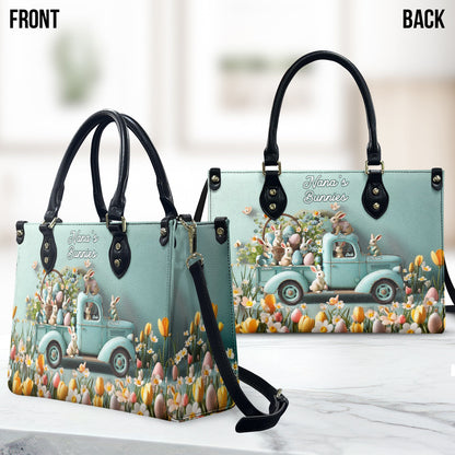 Mama/ Nana's ... Bunnies - Personalized Grandma Leather Handbag