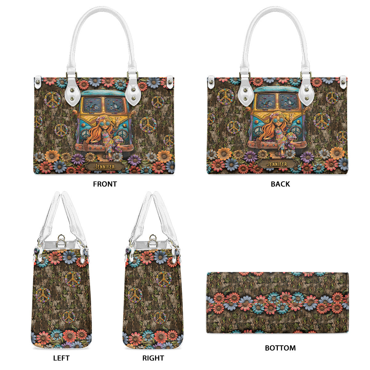 Stay Wild Moon Child - Personalized Hippie Leather Handbag