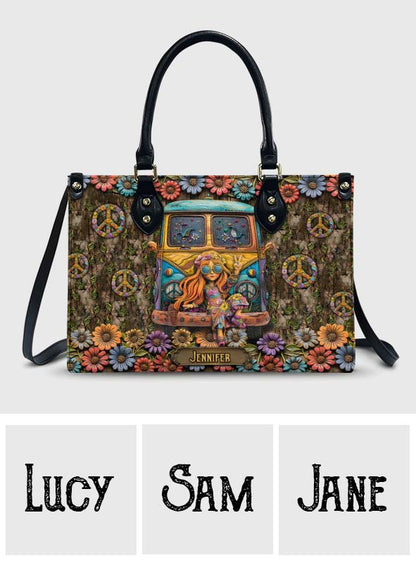 Stay Wild Moon Child - Personalized Hippie Leather Handbag