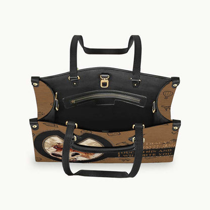 Touch This And I Will Bite You - Personalized Travelling Leather Handbag