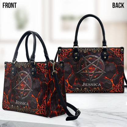Volcanic Pentacle - Personalized Witch Leather Handbag