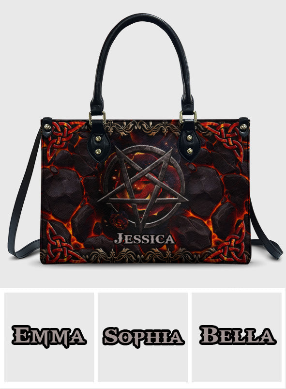 Volcanic Pentacle - Personalized Witch Leather Handbag