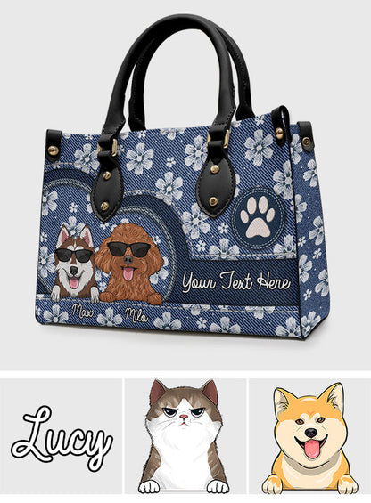 Best Dog Mom/ Cat mom Ever - Gift for dog lovers, cat lover - Personalized Leather Handbag
