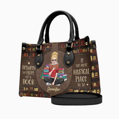 All You Need Is A Good Book - Personalized Book Leather Handbag