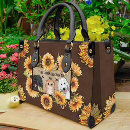 This Human Belongs To - Personalized Dog Leather Handbag