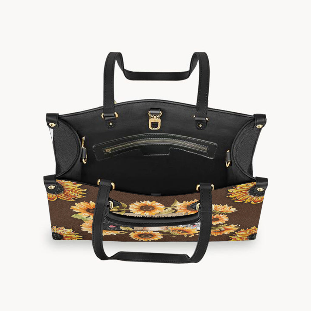 This Human Belongs To - Personalized Dog Leather Handbag