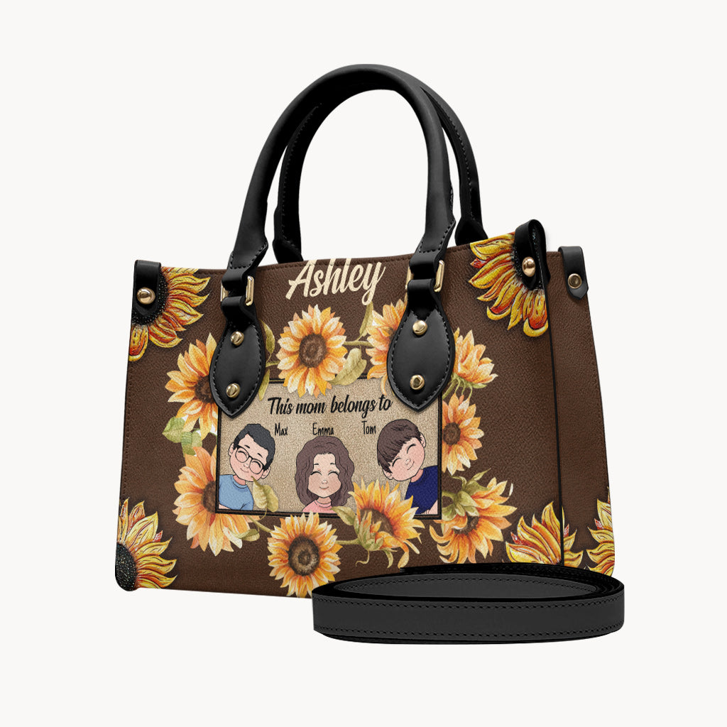This Nana Belongs To - Personalized Mother Leather Handbag