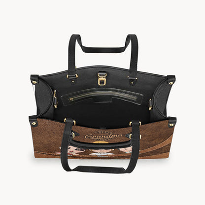 Best Grandma Ever - Personalized Grandma Leather Handbag