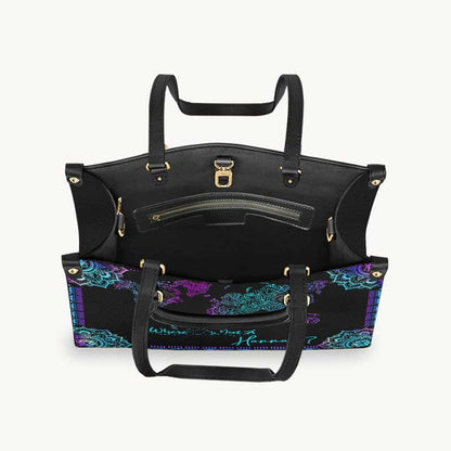 Where To Next - Personalized Travelling Leather Handbag & Luggage Cover