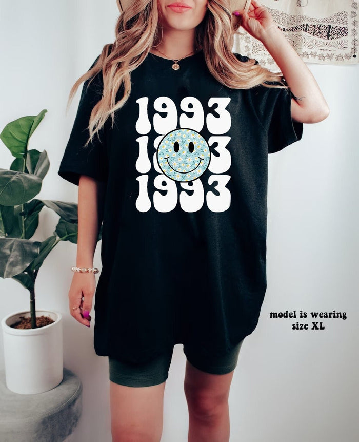 1993 Shirt Custom 30th Birthday Tshirt Retro Birth Year Vintage 1993 Bday T Shirt 30th Birthday Gift Unisex Dirty Thirty Shirt 90s gift