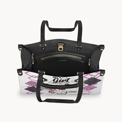 Golf Instruction - Golf gift for her, girlfriend, wife, daughter - Personalized Leather Handbag