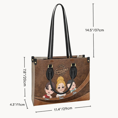 Best Grandma Ever - Personalized Grandma Leather Handbag