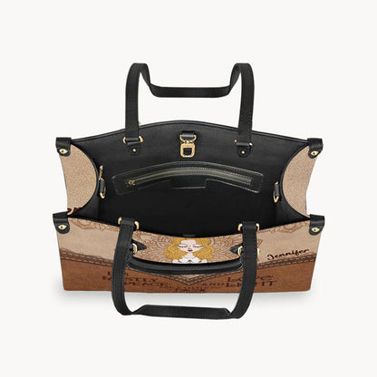 I'm Mostly Peace - Personalized Yoga Leather Handbag