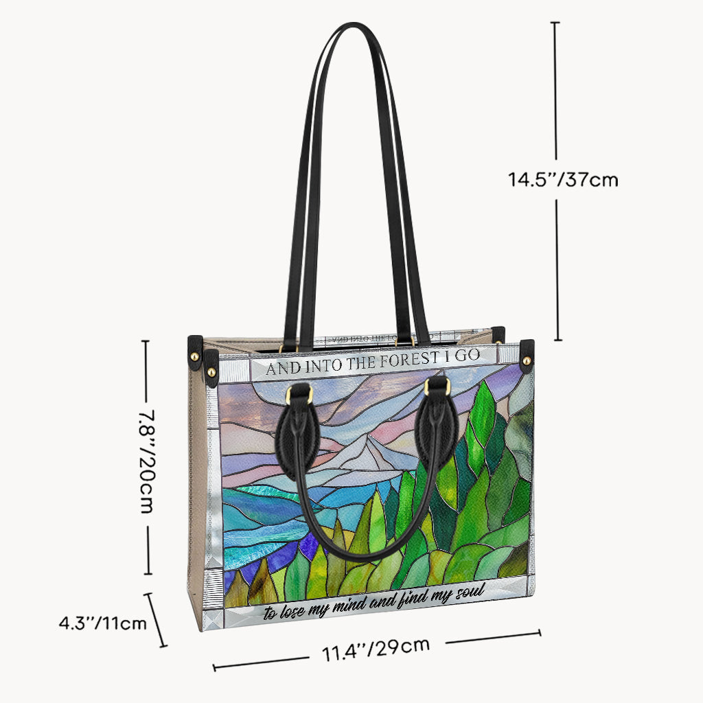 And Into The Forest I Go - Hiking Leather Handbag