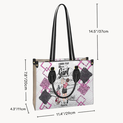 Golf Instruction - Golf gift for her, girlfriend, wife, daughter - Personalized Leather Handbag