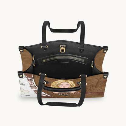 Adventure Awaits - Personalized Travelling Leather Handbag
