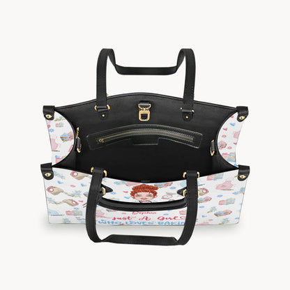 Just A Girl Who Loves Baking - Personalized Baking Leather Handbag