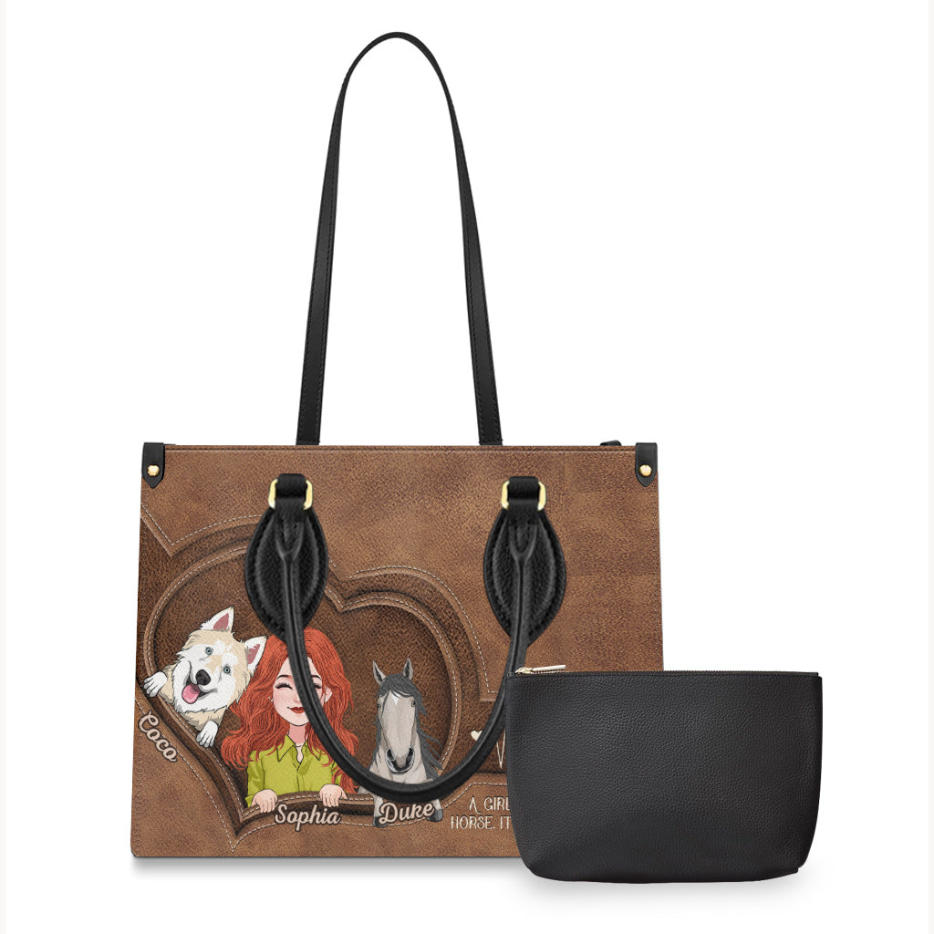 What A Beautiful Thing - Personalized Horse Leather Handbag