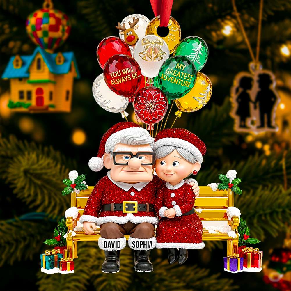 Romantic Couple Christmas Ornament - Personalized Gifts For Couple