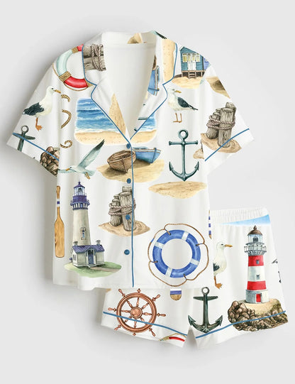 Women's Nautical Pajama Set