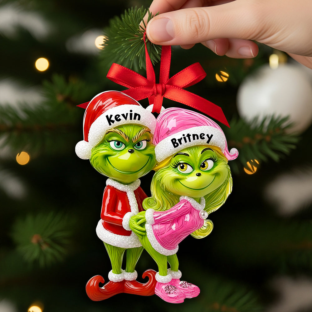 Green Couple Christmas Ornament Personalized Gifts For Couple