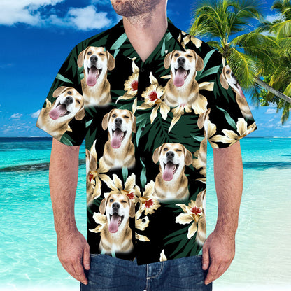 Léine Haváíais Saincheaptha Duilleoga &amp; Patrún Bláthanna Léine Haváís le haghaidh Bronntanas Samhraidh