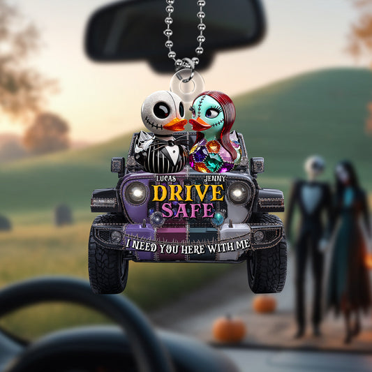 Horror Offroad Couple Car Ornament - Personalized Gifts For Couple