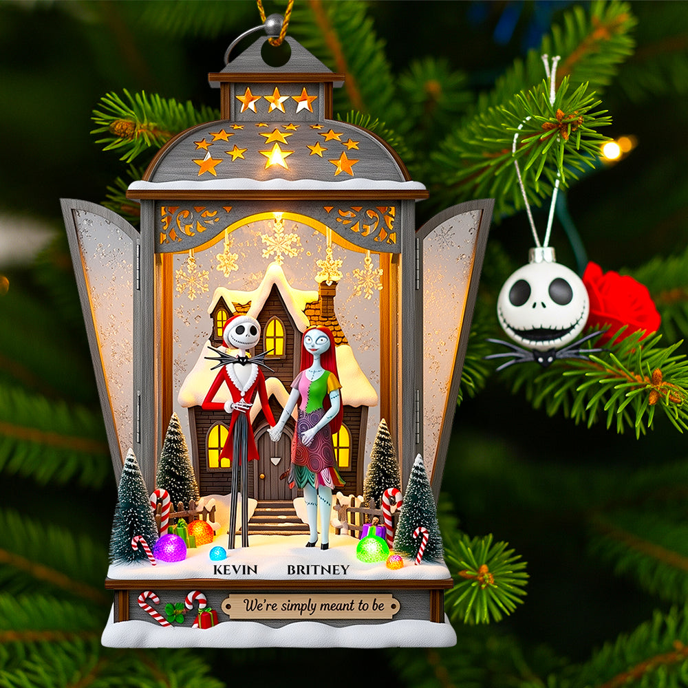 Gothic Christmas Lantern Ornament Personalized Gifts For Couple