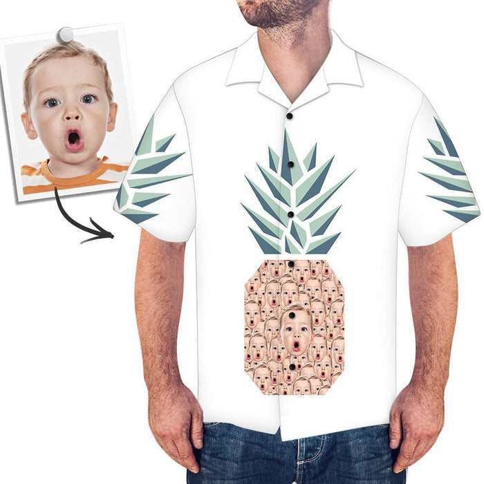 Custom Hawaiian Shirts Funny Pineapple Design Personalized Aloha Beach Shirt For Men