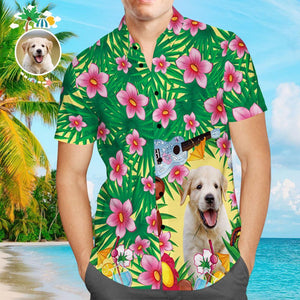 Custom Hawaiian Shirts Cool Dog Face Aloha Beach Shirt For Men