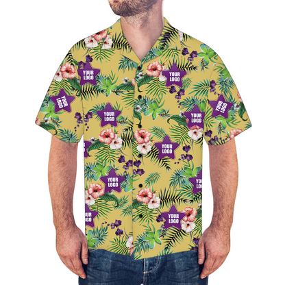 Léinte Haváís an Chustaim Lógó Deign Pearsantaithe Aloha Beach Shirt For Men