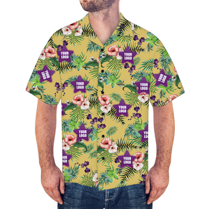 Custom Hawaiian Shirts Logo Deign Personalized Aloha Beach Shirt For Men